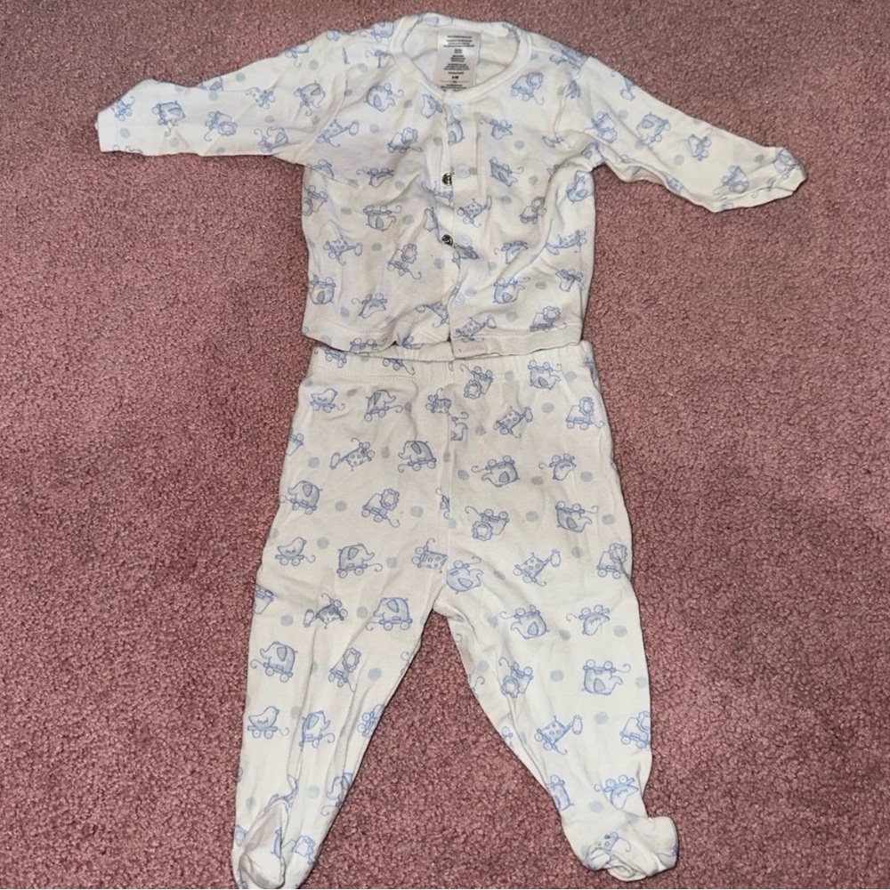 White and Blue Baby outfit